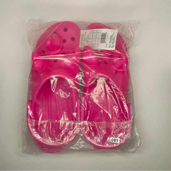 New Hype Peeps X Crocs Marshmallow Classic Clog Electric Pink Women's 12 Mens 10 - Picture 5 of 6